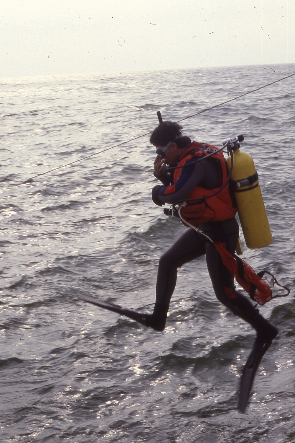 diver jumping in the SBCEX 2017