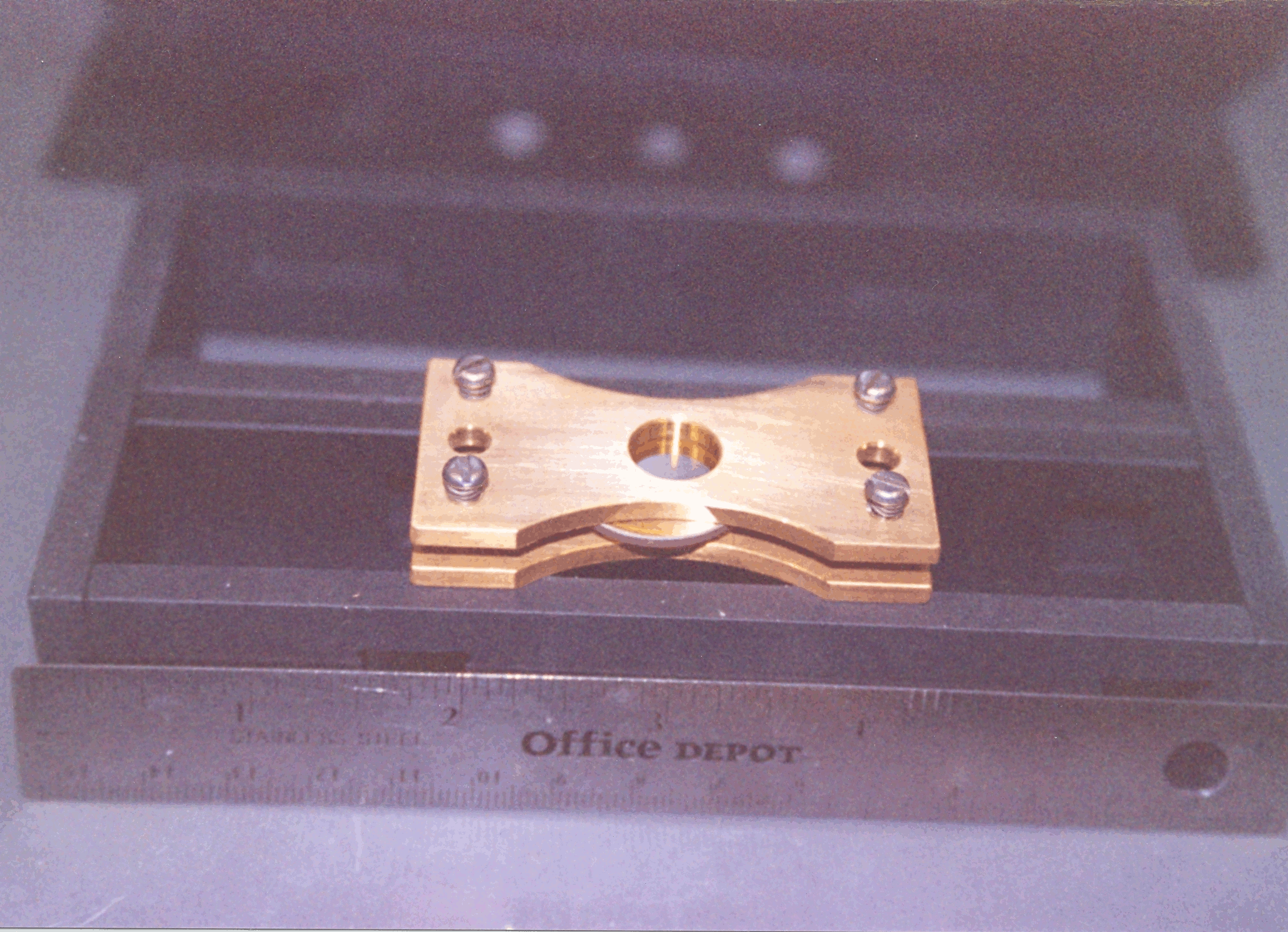 top-down view of crystal holder