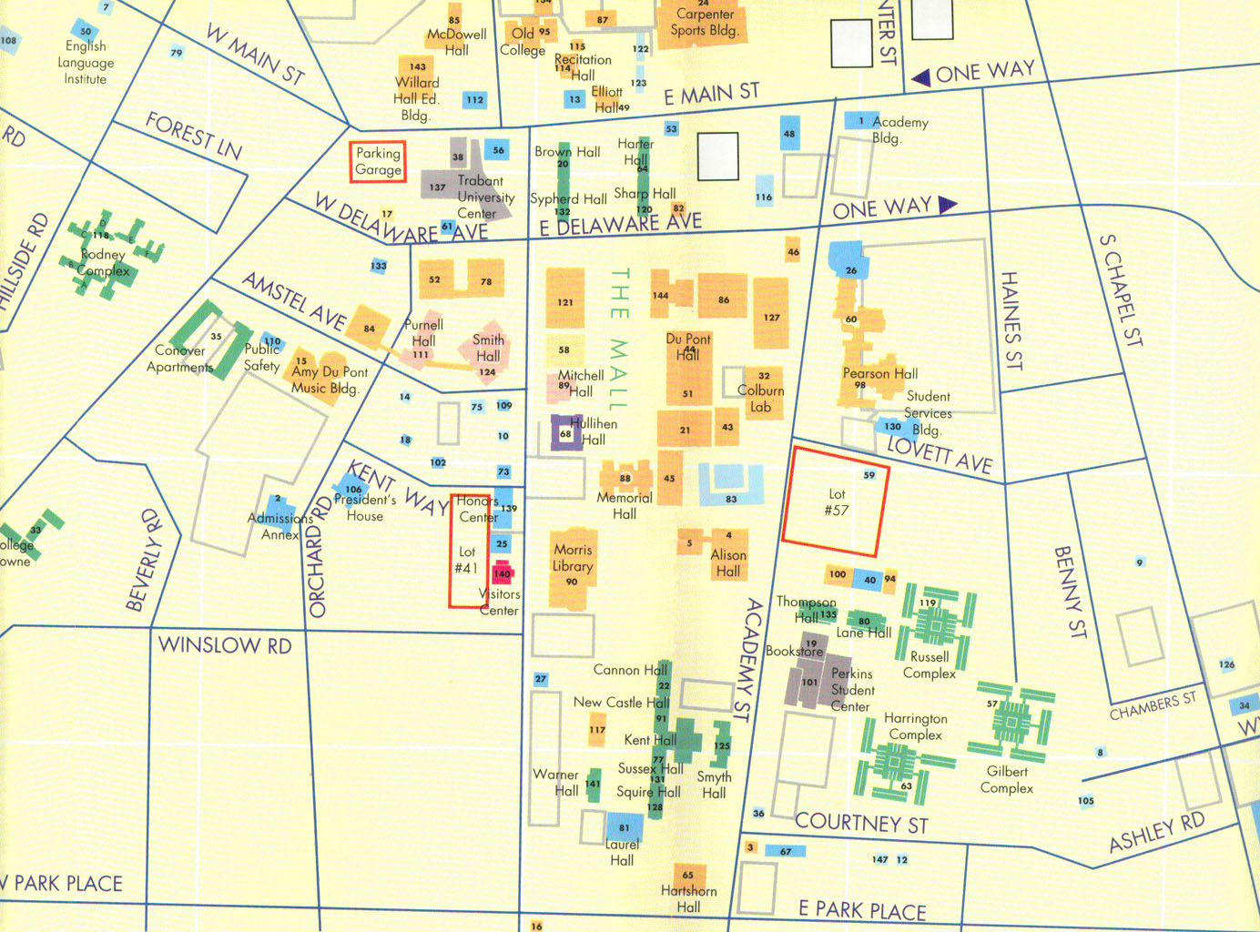 University Of Delaware Campus Map