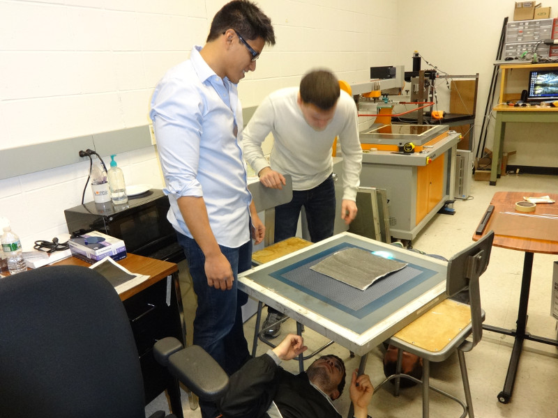 students at work