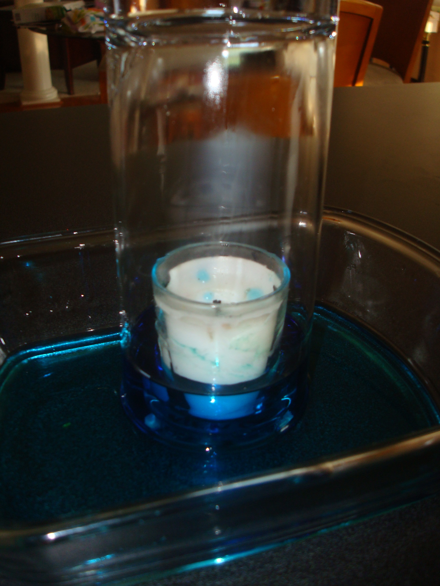 water is pulled in